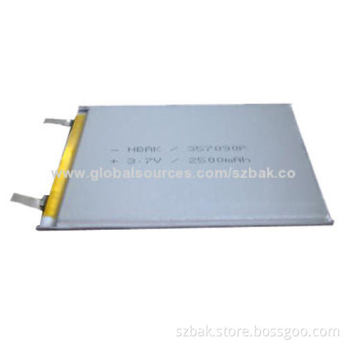 Factory 3.7V Rechargeable Lithium Polymer Battery 2,500mAh for Digital Products